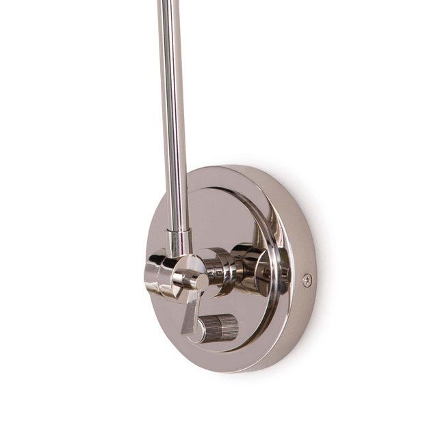 Regina Andrew Sal Task Sconce in Polished Nickel For Sale - Image 4 of 6