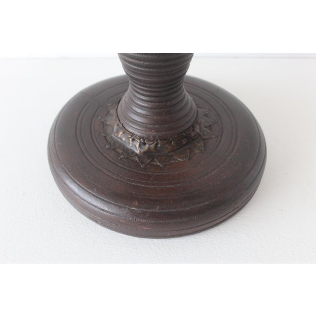 Late 20th Century French Style Mid-Century Turned Pedestal Stool Plant Stand Vintage Mid-Century For Sale - Image 5 of 17