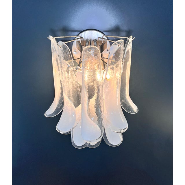 Vintage Italian Murano Wall Lights in the style of Mazzega, 1990s, Set of 2 For Sale - Image 15 of 17