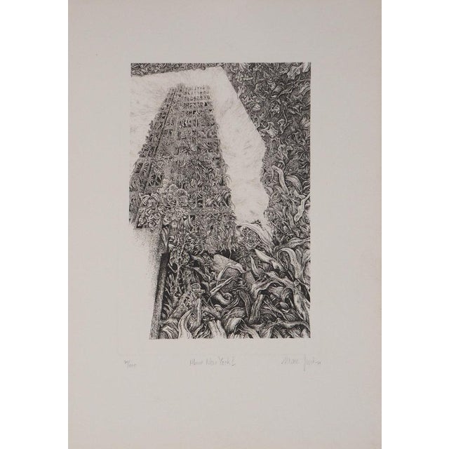 Marc JURT About New York I Original Engraving on vellum Arches paper Signed in pencil and dated, 1979 Numbered on /100...