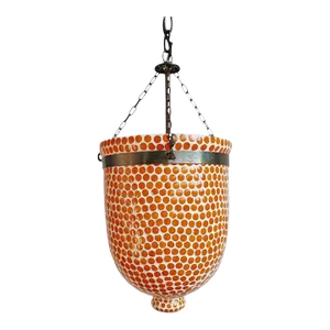 Orange Mosaic Bucket Pendant Light Small
