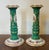 French Antique 19th Century Jacob Petit Paris Porcelain Candlestick Holders in Apple Green - A Pair For Sale - Image 3 of 7