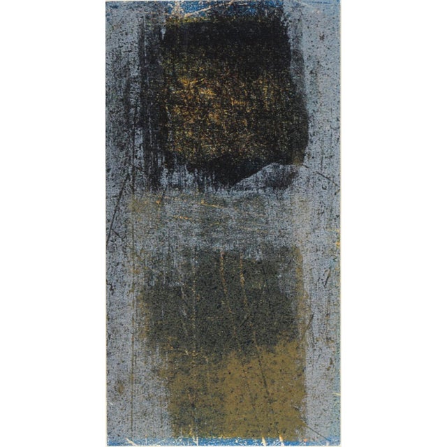 Postmodern Abstract Color Field Lithograph in Pale Blue and Brown by Will Peterson For Sale - Image 3 of 5