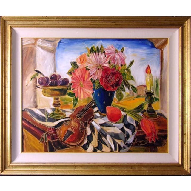 Maya Eventov "Afternoon Serenade" Original Acrylic on Canvas, H.Signed For Sale