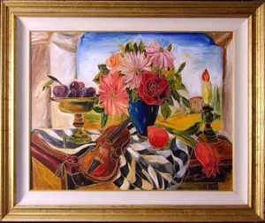 Maya Eventov "Afternoon Serenade" Original Acrylic on Canvas, H.Signed