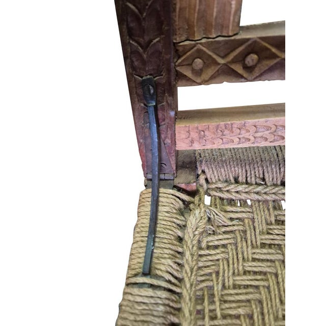 Low Indian Hand-Carved Chairs with Elephant Backrests, 1950s, Set of 2 For Sale - Image 11 of 18