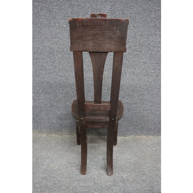 Roycroft Attributed Mission Oak Desk Chair For Sale - Image 10 of 10