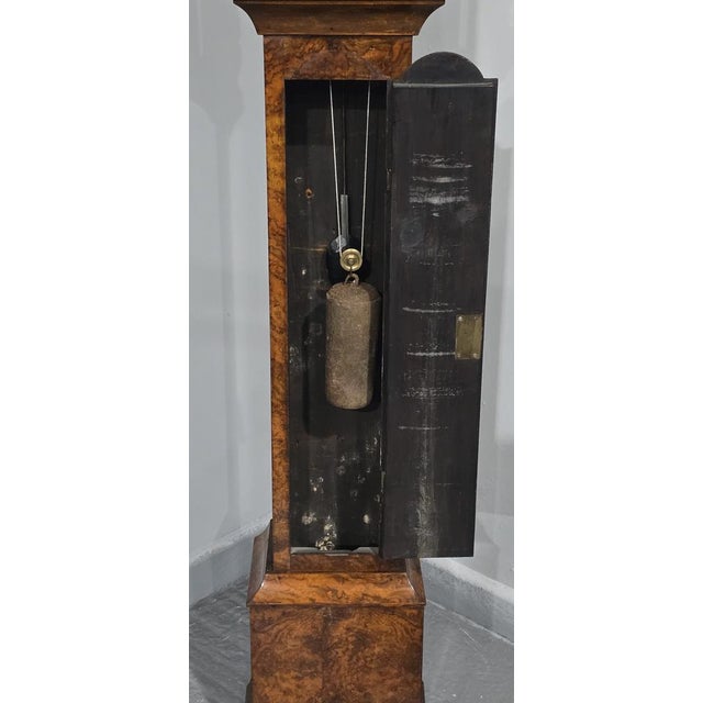1920s Burr Walnut Grandaughter Longcase Clock, 1920s For Sale - Image 5 of 13
