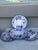 French Country French Faience Blue and White Asparagus Plate, Circa 1920 For Sale - Image 3 of 7