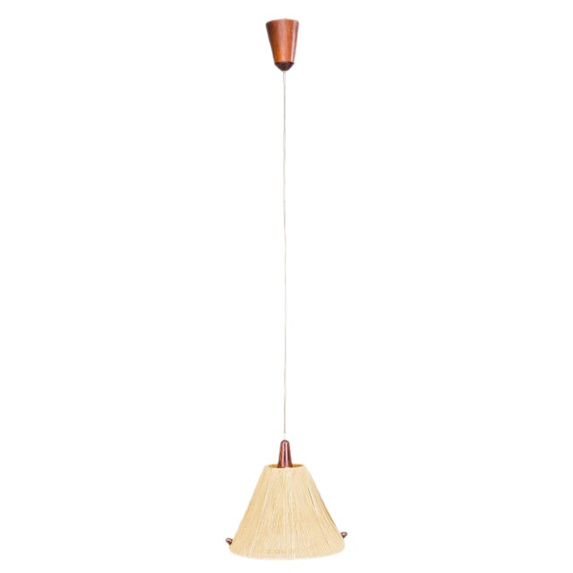 Raffia Pendant Lamp from Temde, 1960s For Sale