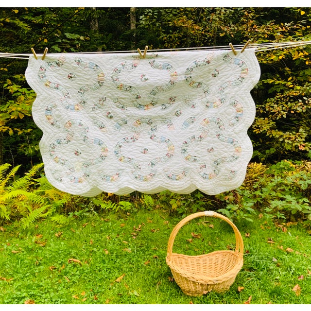 ….Breathe the soft romance of New England history into your space with this exceptional 1940s American vintage quilt....