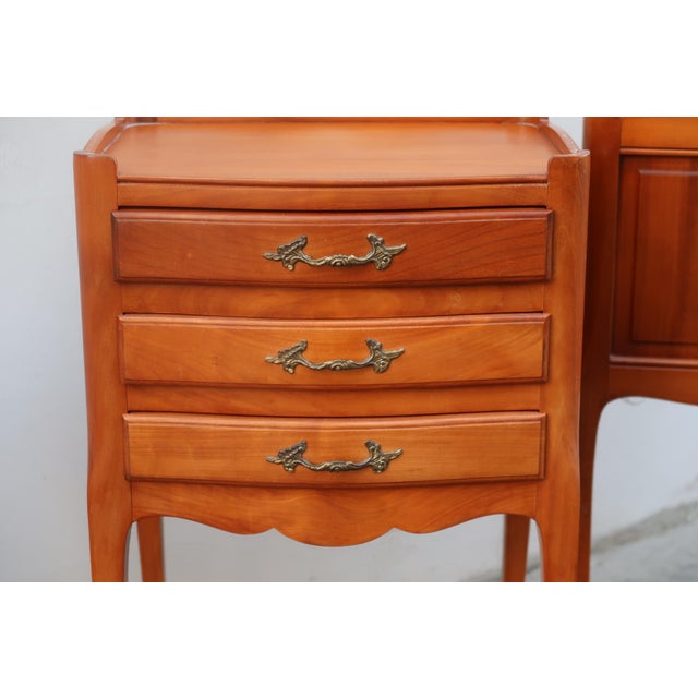 1960s Pair of French Louis XV Style Side Tables Nightstands For Sale - Image 12 of 13