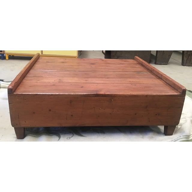 Low Platform Coffee Table, Slabs of Antique Hardwood, Conductors Podium For Sale - Image 9 of 10