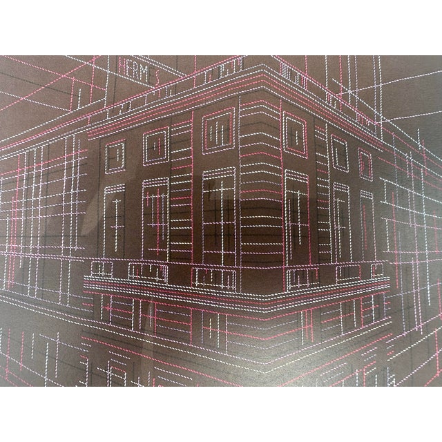 Vintage Framed Authentic Original Hermès Art Advertisement Lithograph Featuring Hermès Scarf For Sale In Miami - Image 6 of 8