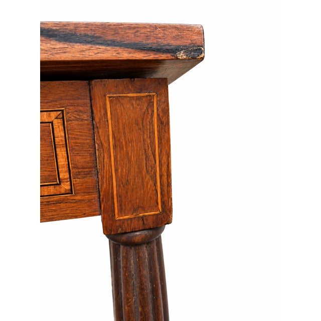 19th Century French Louis XVI Marquetry Side Table with Hidden Mirror, Late For Sale - Image 5 of 11