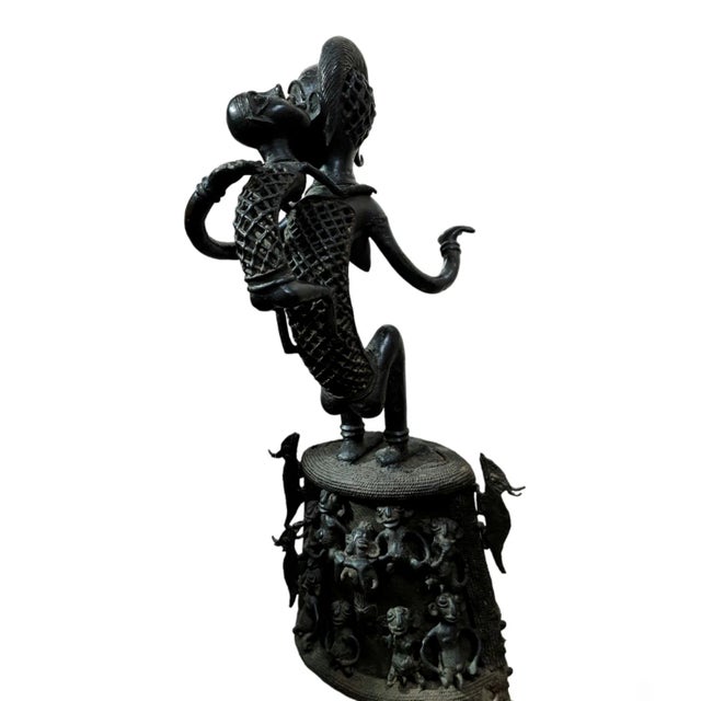 1950s Cameroonian Artist, Maternity Tikar Sculpture, Pre-1800s, Bronze For Sale - Image 5 of 5