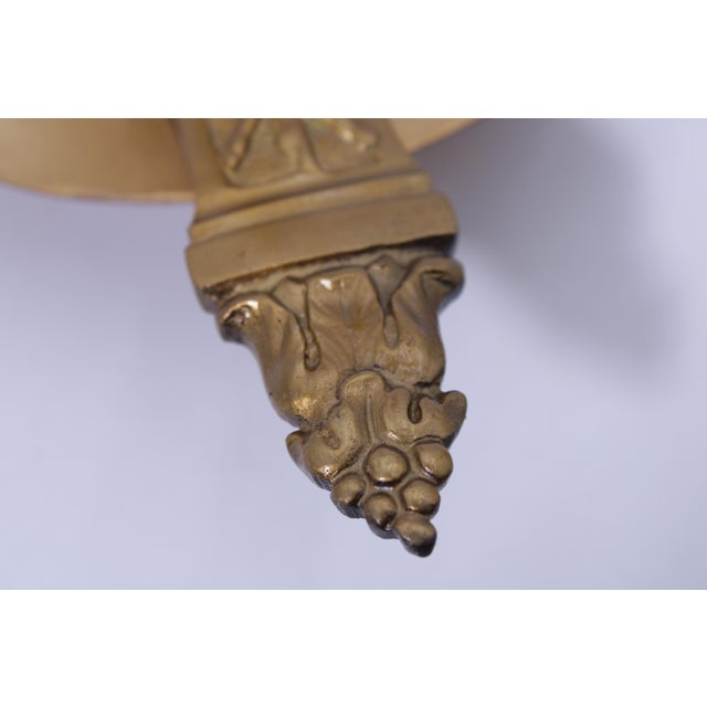 Metal Pair of Antique French Style Brass Electrified Wall Sconces For Sale - Image 7 of 12
