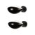 Black Mid-Century Modern Black Eye Sconce Wall Lamps by Serge Mouille, Set of 2 For Sale - Image 8 of 8