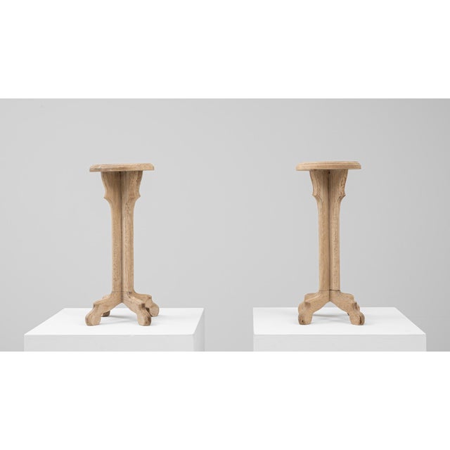 Mid 20th Century 20th Century French Oak Pedestals - A Pair For Sale - Image 5 of 18