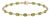Natural Peridot Tennis Bracelet, Dainty Gemstone Chain Link Bracelet, Gold Bezel Bracelet, August Birthday Gift for Women For Sale