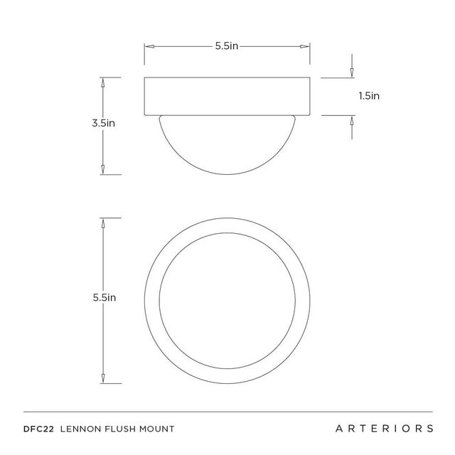 Black Arteriors Home Lennon Black Steel Flush Mount For Sale - Image 8 of 8