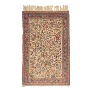 Vintage Persian Qum Rug, 04'06 X 06'10 For Sale
