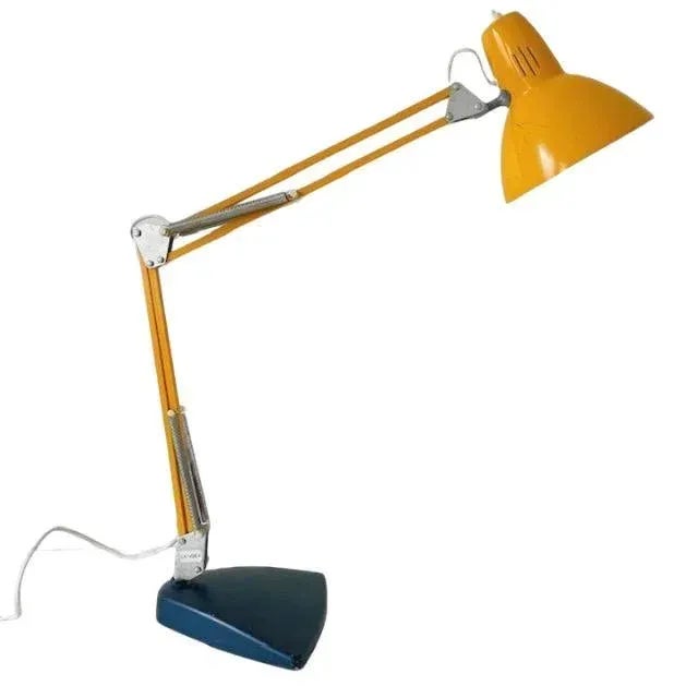 Vintage Ochre Yellow Scissor Lamp, 1960s For Sale - Image 4 of 9