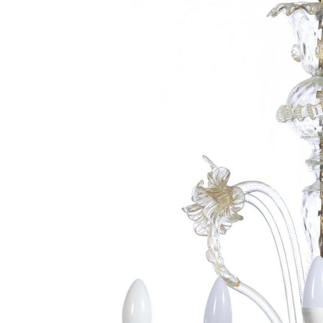 Lighting - Venetian Murano ceiling lamp - 19th century (110 cm). Italian, 19th/20th century; six lights; Murano glass with...