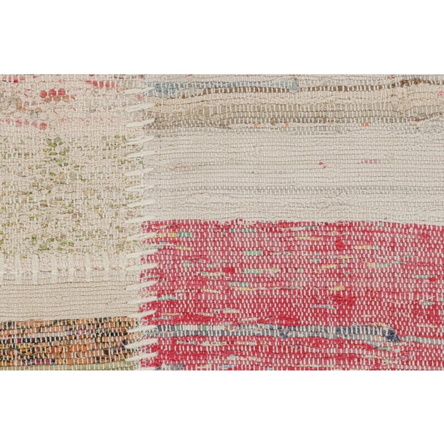 Rug & Kilim’s Patchwork Kilim Rug in Polychromatic Stripes For Sale In New York - Image 6 of 8