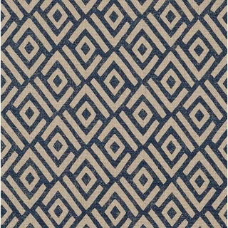 Sample - Schumacher Kasai Fabric in Indigo For Sale