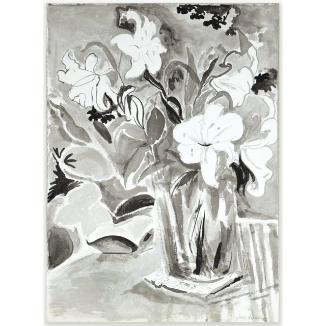 Framed in a bleached wooded frame with mat measuring 34.5" x 26.5" Jean Hannon grew up in Boston and attended the School...