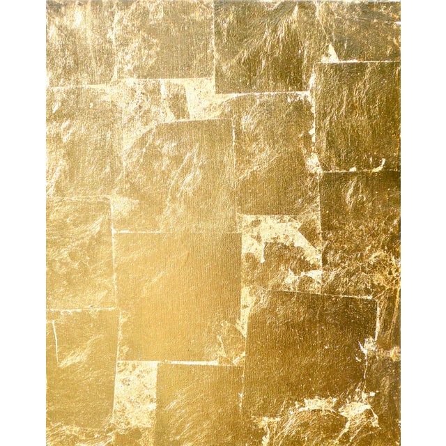 Wood Gold Leaf Contemporary Painting "Gold" by Martha Holden For Sale - Image 7 of 7