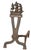 Pair nautical themed cast iron andirons, having a masted sailing ship motif. Circa 1910/30's, one ship is missing the...