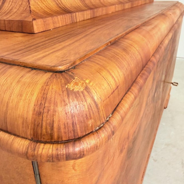 Vintage Art Deco-Style Walnut Sideboard, 1950s For Sale - Image 9 of 13
