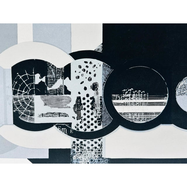 Abstract Geometric Abstract Limited Edition Signed Silkscreen Print by Johannes Birkholzer 1973 For Sale - Image 3 of 4