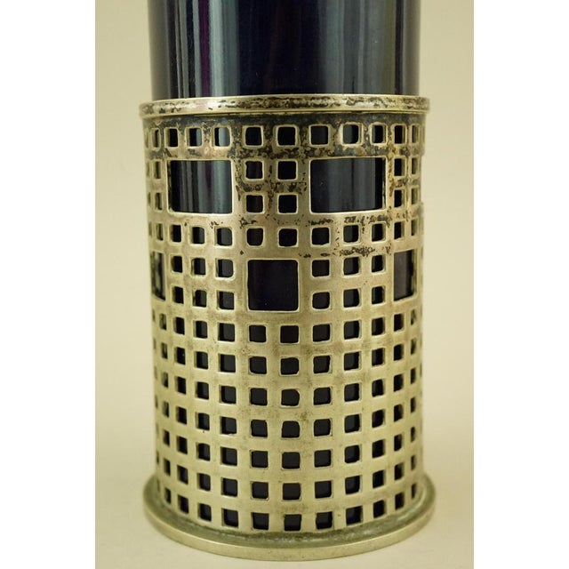 Art Deco Porcelain pen holder vase with silver metal stand EPS by Josef Hoffmann. Early 1900s - Austria For Sale - Image 13 of 18