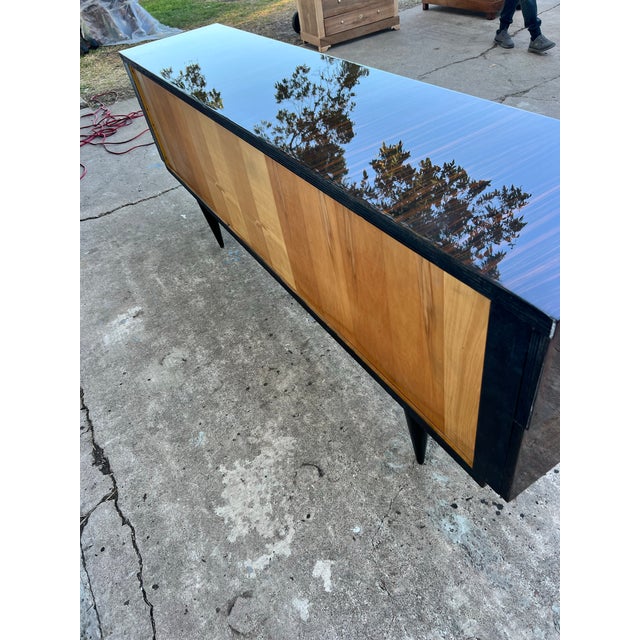 Wood French Art Deco 1930's Macassar Ebony Sideboard For Sale - Image 7 of 12