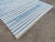Handmade Reversible Cotton Vegetable Dyed Blue and White Striped Rug-6'x9' For Sale - Image 6 of 12