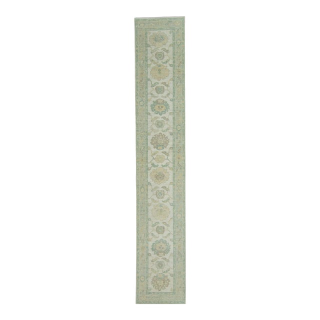 Turkish Oushak Runner Rug 2'10" x 16'3" #17431 For Sale