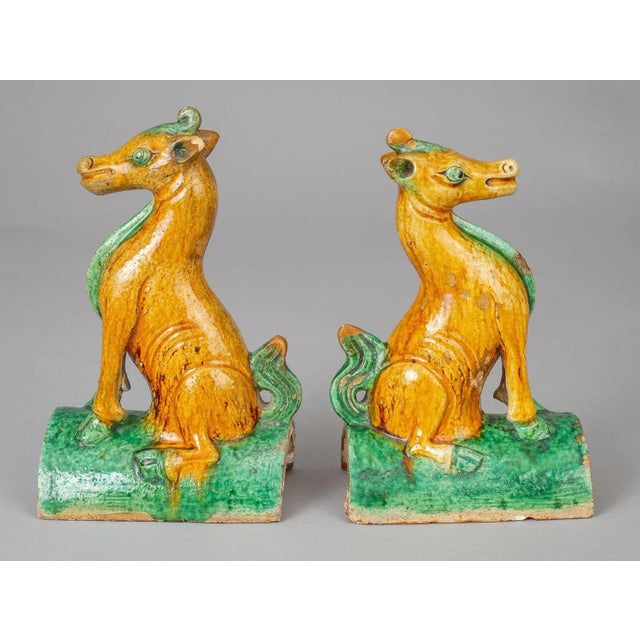 Chinese Qing Guangxu Horse Roof Tiles - a Pair For Sale In Boston - Image 6 of 9