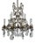 Gilded Iron and Crystal Chandelier For Sale