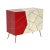 Wooden Sideboard in Red Glass, 1980s For Sale - Image 4 of 9