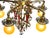 1910s Cast Brass Semi Flush Ceiling Light With Red and Blue Embellishments Circa 1915 For Sale - Image 10 of 16