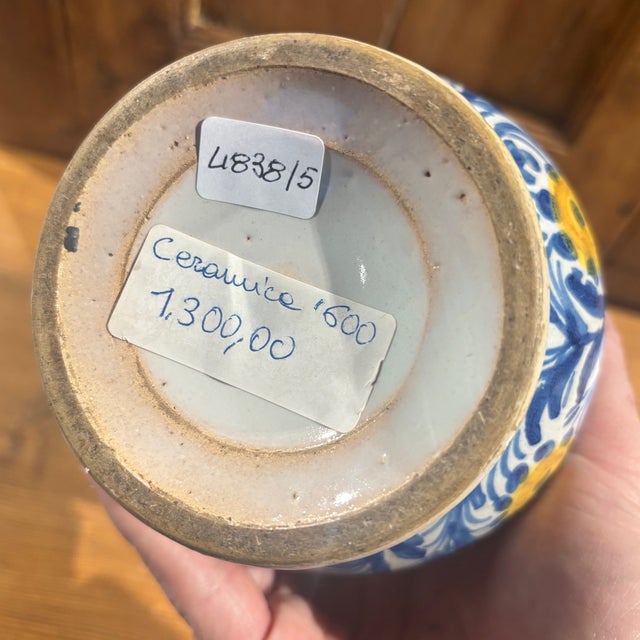 Antique Albarello Vase from Faenza Manufacture, 1600s For Sale - Image 13 of 14