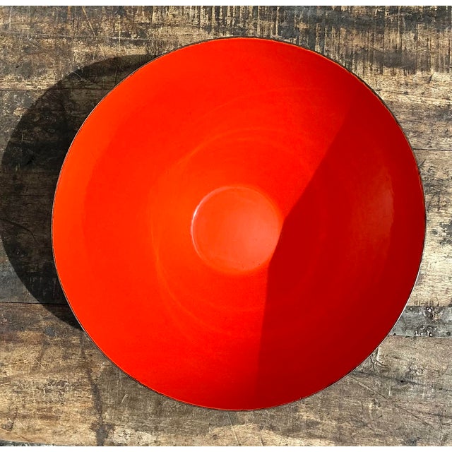 Mid-Century Modern Vintage MCM Enamel Bowl For Sale - Image 3 of 12