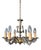Vintage Brass Chandelier with Archers, 1960s For Sale