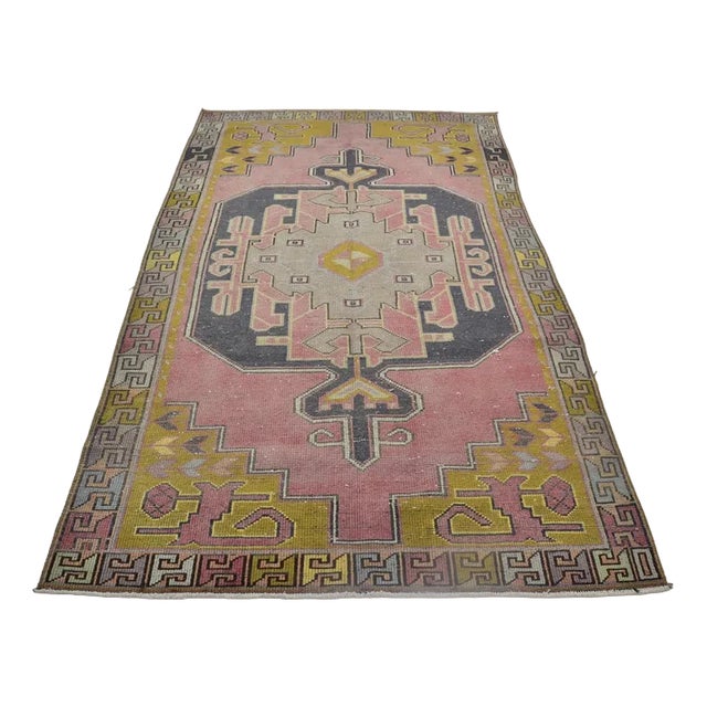Turkish Bohemian Decor Rug, 1960s For Sale