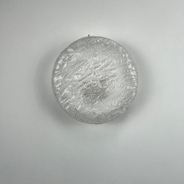 Large Wall Light in Heavy Glass by RZB-Leuchten, Germany, 1970s, in Very Good conditions. Designed 1970 to 1979 This piece...