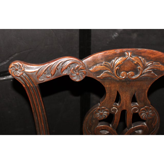 Circa 1860-80 Set of 8 English Chippendale Style Dining Chairs For Sale In Raleigh - Image 6 of 8
