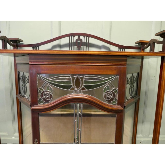 Late 19th Century Art Nouveau Inlaid Display Cabinet by Shapland and Petter, 1890 For Sale - Image 5 of 8